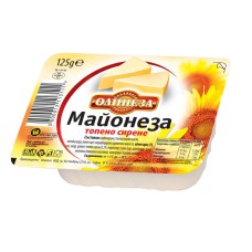 МАЙОНЕЗА ОЛИНЕЗА ТОПЕНО СИРЕНЕ ПВЦ 125ГР*24