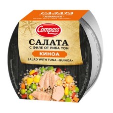 САЛАТА КОМПАС КИНОА С ФИЛЕ РИБА ТОН 160ГР*10