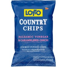 ЧИПС ЛОТО КЪНТРИ С БАЛСАМОВ ОЦЕТ И КАРАМ.ЛУК 150ГР.*20